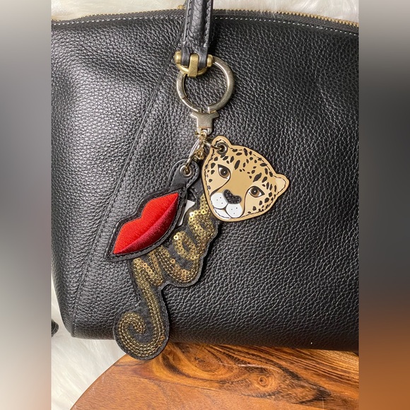 KATE SPADE Bag Charm Sequin Big Kitty Lips MEOW 🐾 - Picture 5 of 6